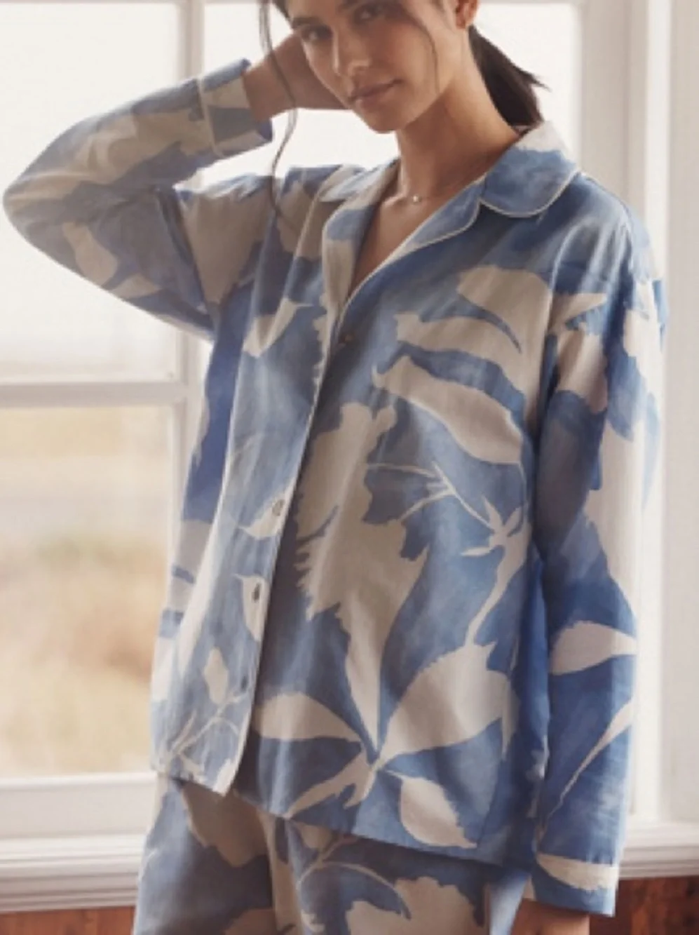 Anthropologie Lyrebird Cloud Flannel Pajama PJ Top Sz XXS